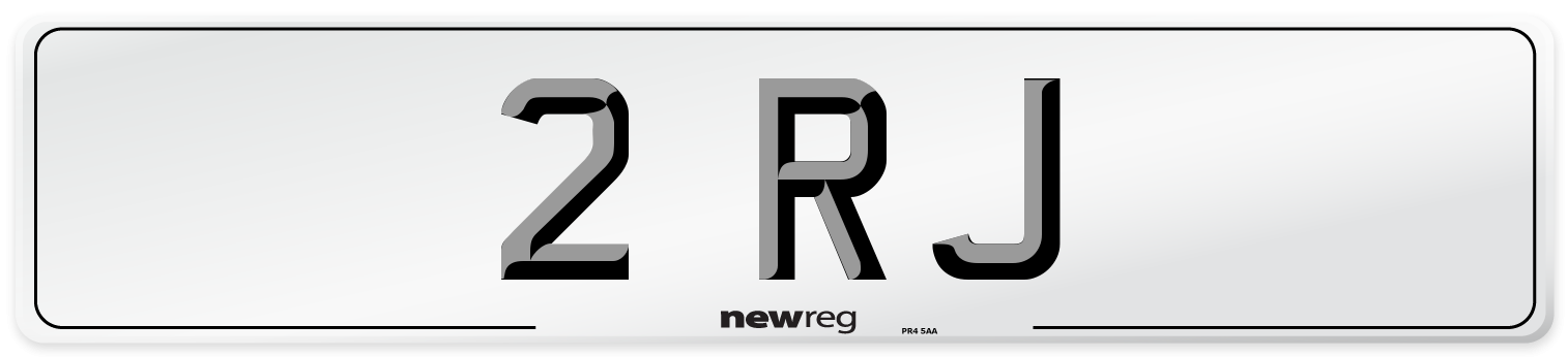 2 RJ Number Plate from New Reg